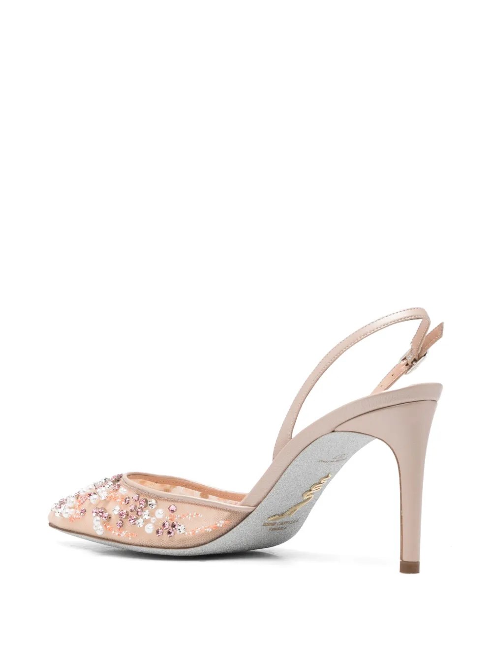 René Caovilla 85mm Cinderella pumps Pink