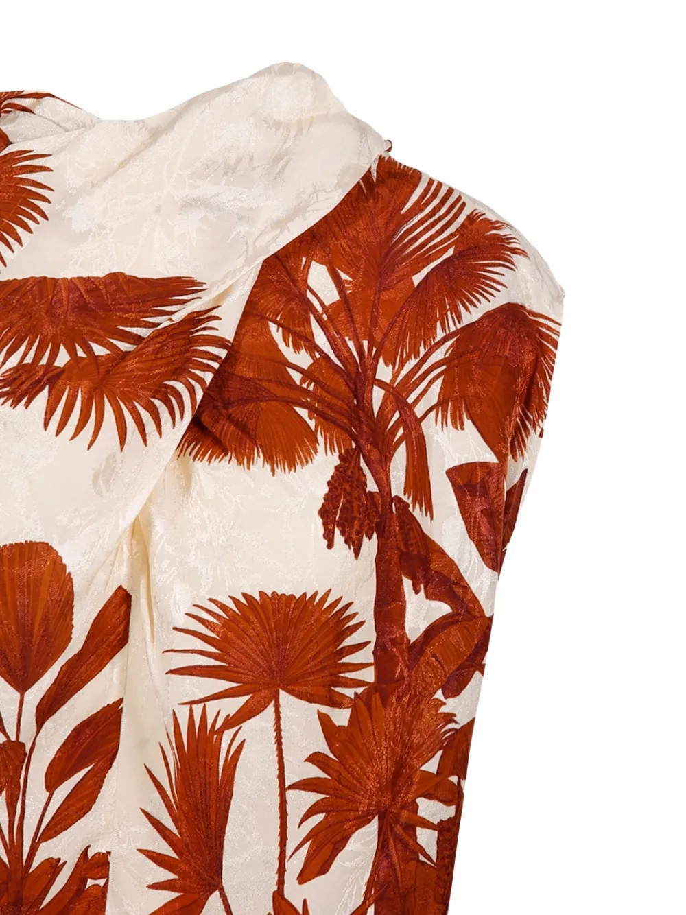 Johanna Ortiz Island Stories Cowl-neck Top In Neutrals