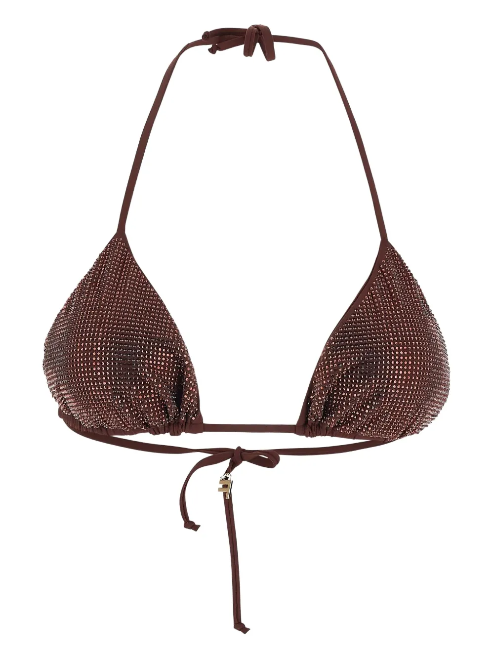 Fisico top de bikini con apliques de strass | marrón | Image 1