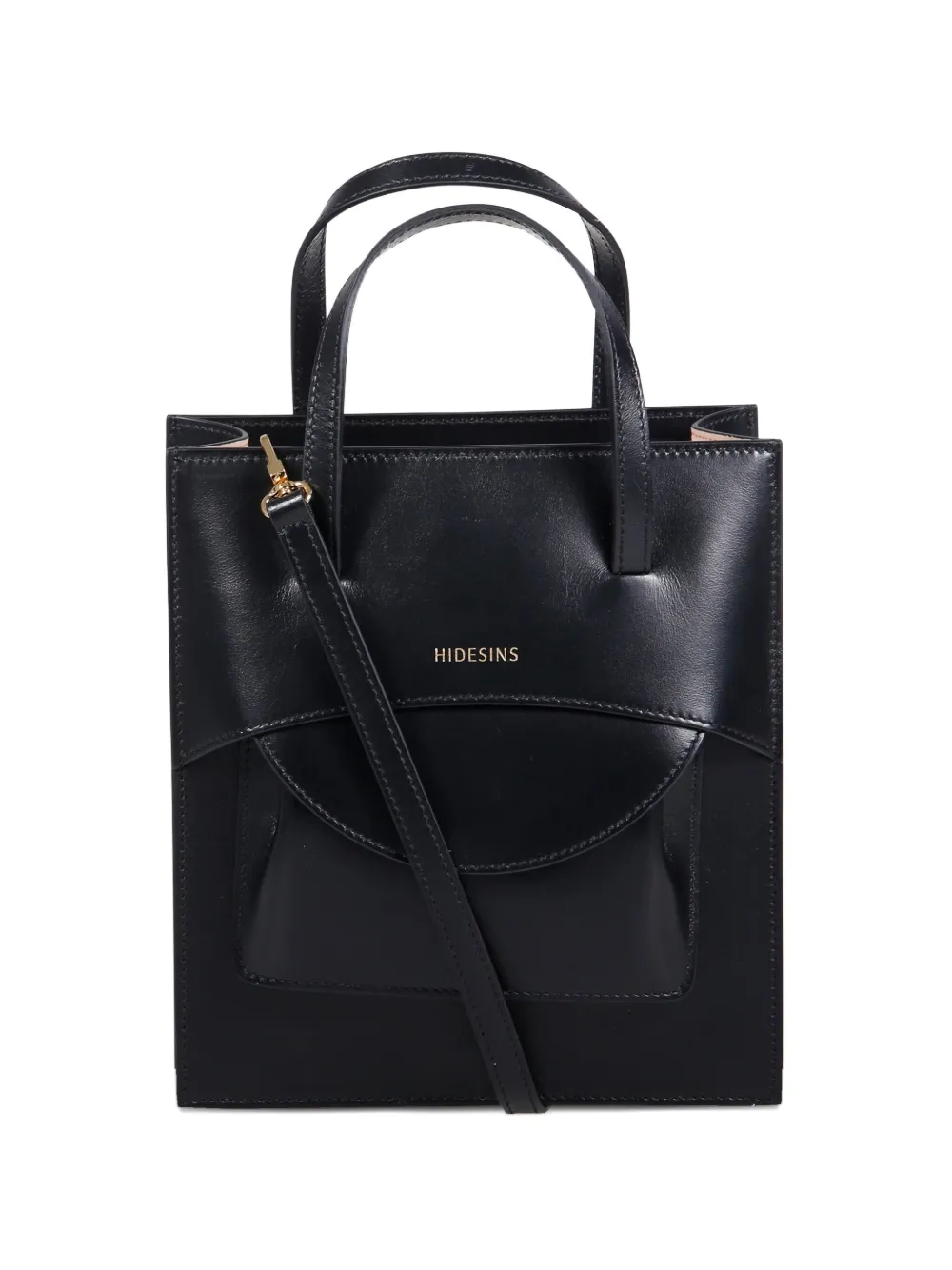 HIDESINS logo-stamp leather tote bag | Black | Image 1