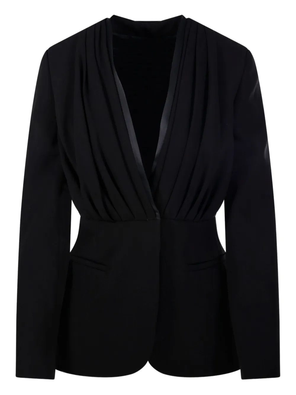 Max Mara ドレープ ジャケット - ブラック Max Mara ドレープ ジャケット - ブラック