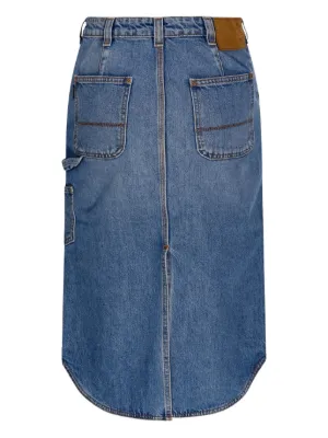 スカート HAIKURE SKIRT (HEW08096DF106) HAIKURE Serenity paneled denim midi skirt | NET-A-PORTER