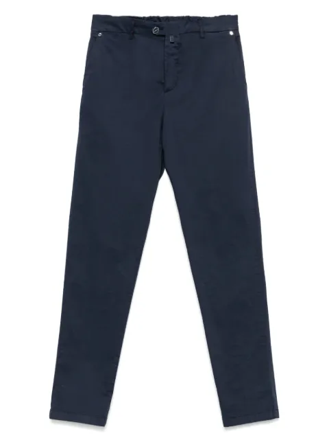 Kiton logo-patch chinos