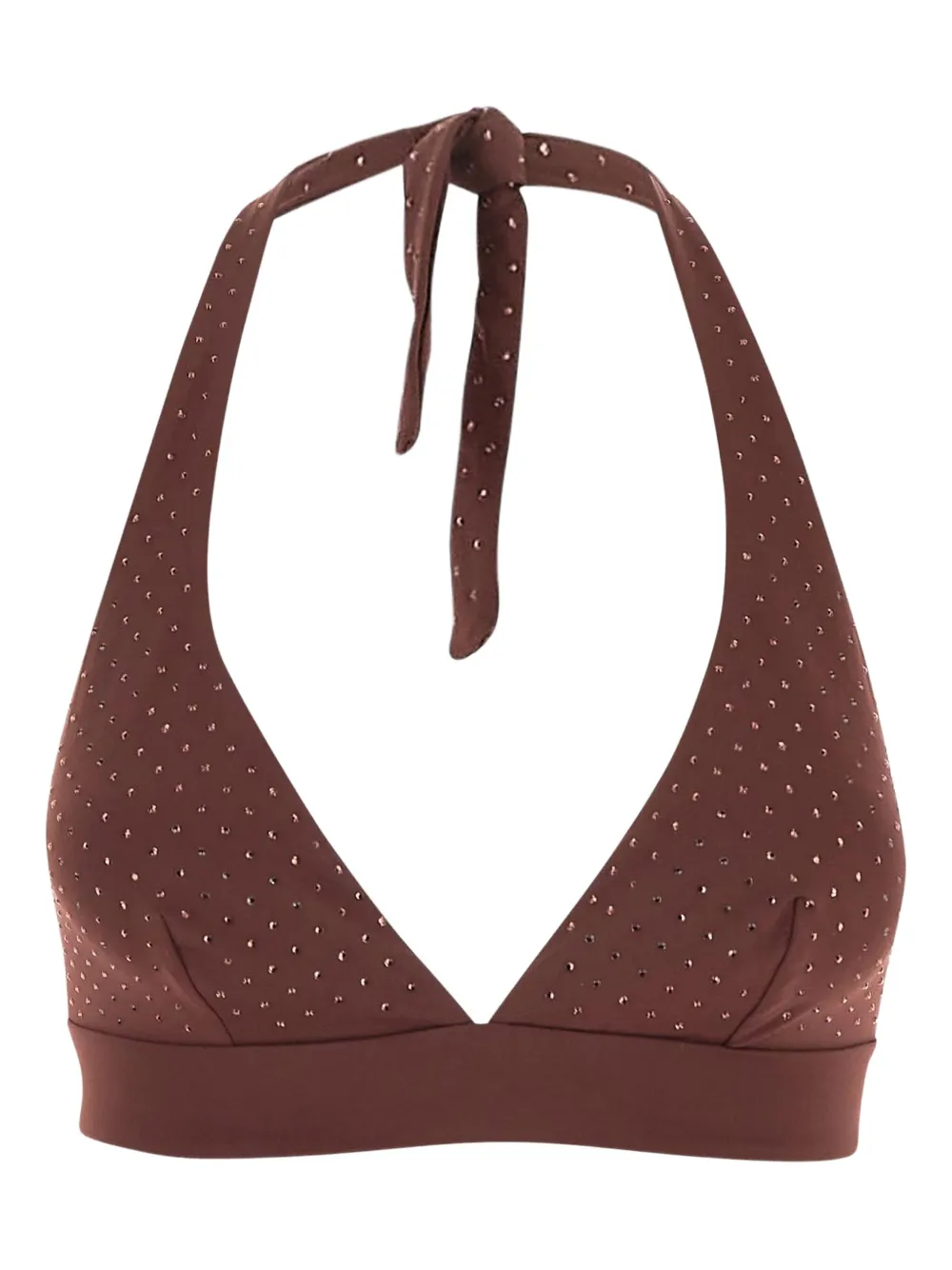 Fisico top de bikini con apliques de strass | marrón | Image 1