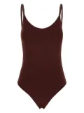 Fisico scoop-neck swimsuit - Brown