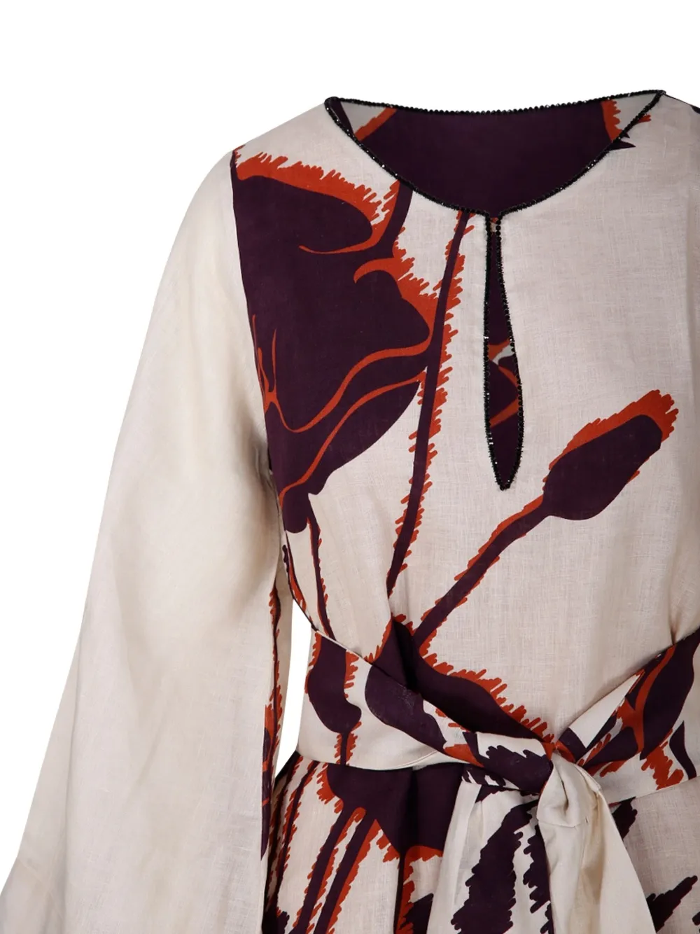 Juan De Dios Nazare Floral-print Mini Dress In Neutral