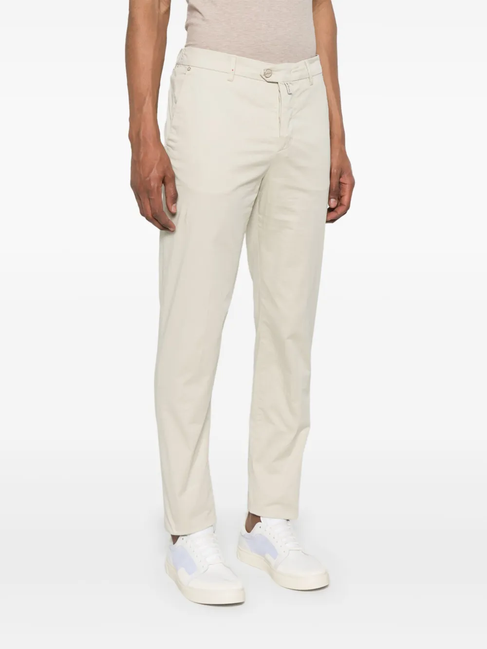 Kiton Chino met logopatch Beige