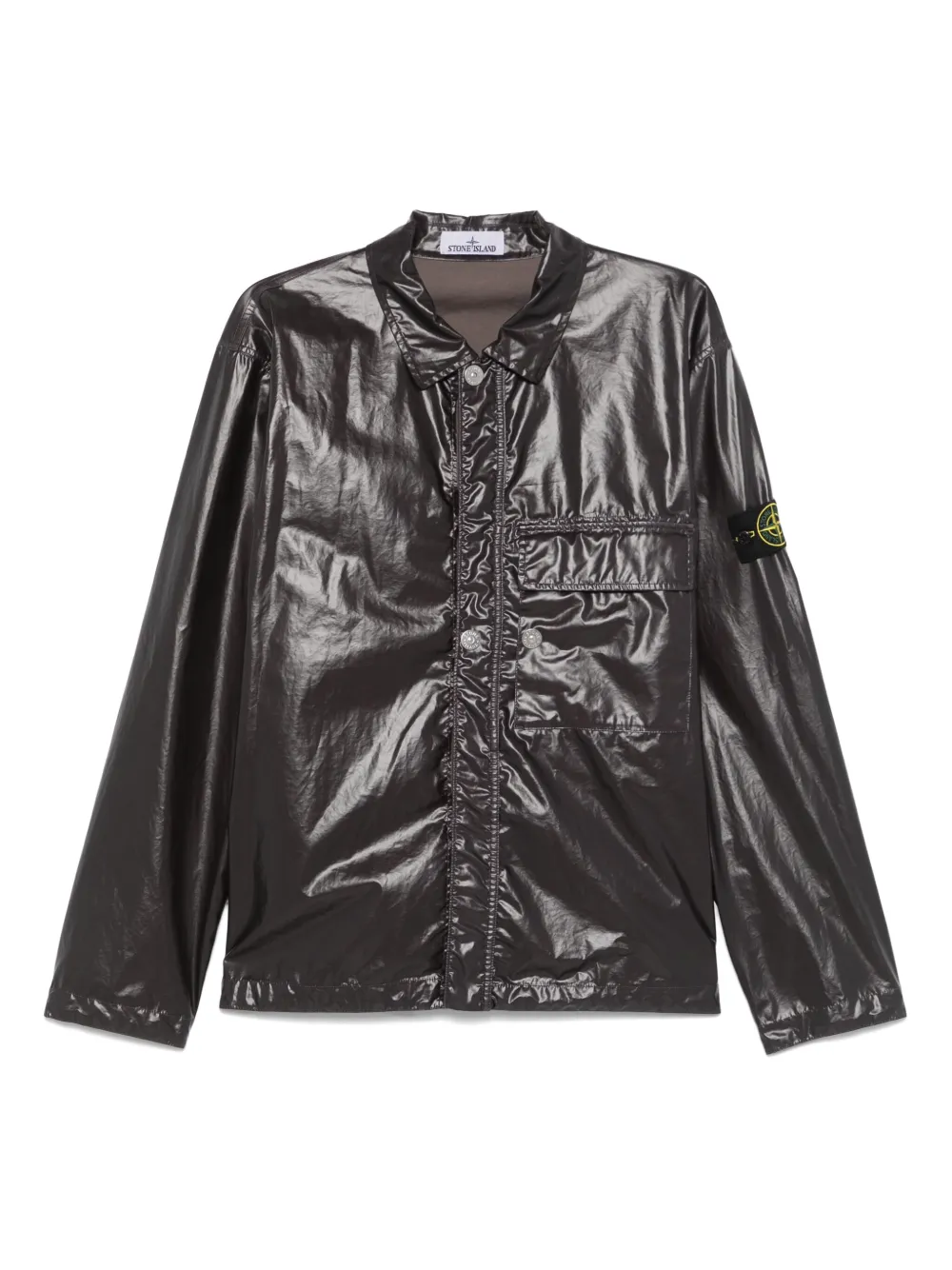 Stone Island coated overshirt | Black | Image 1