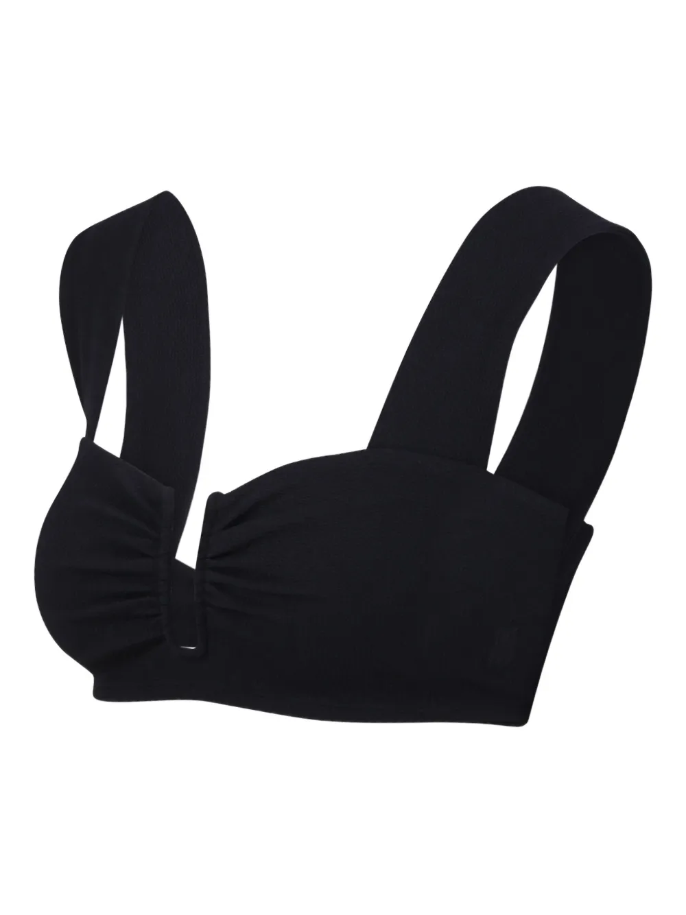 By Malene Birger Belira bikinitop met ruches Zwart