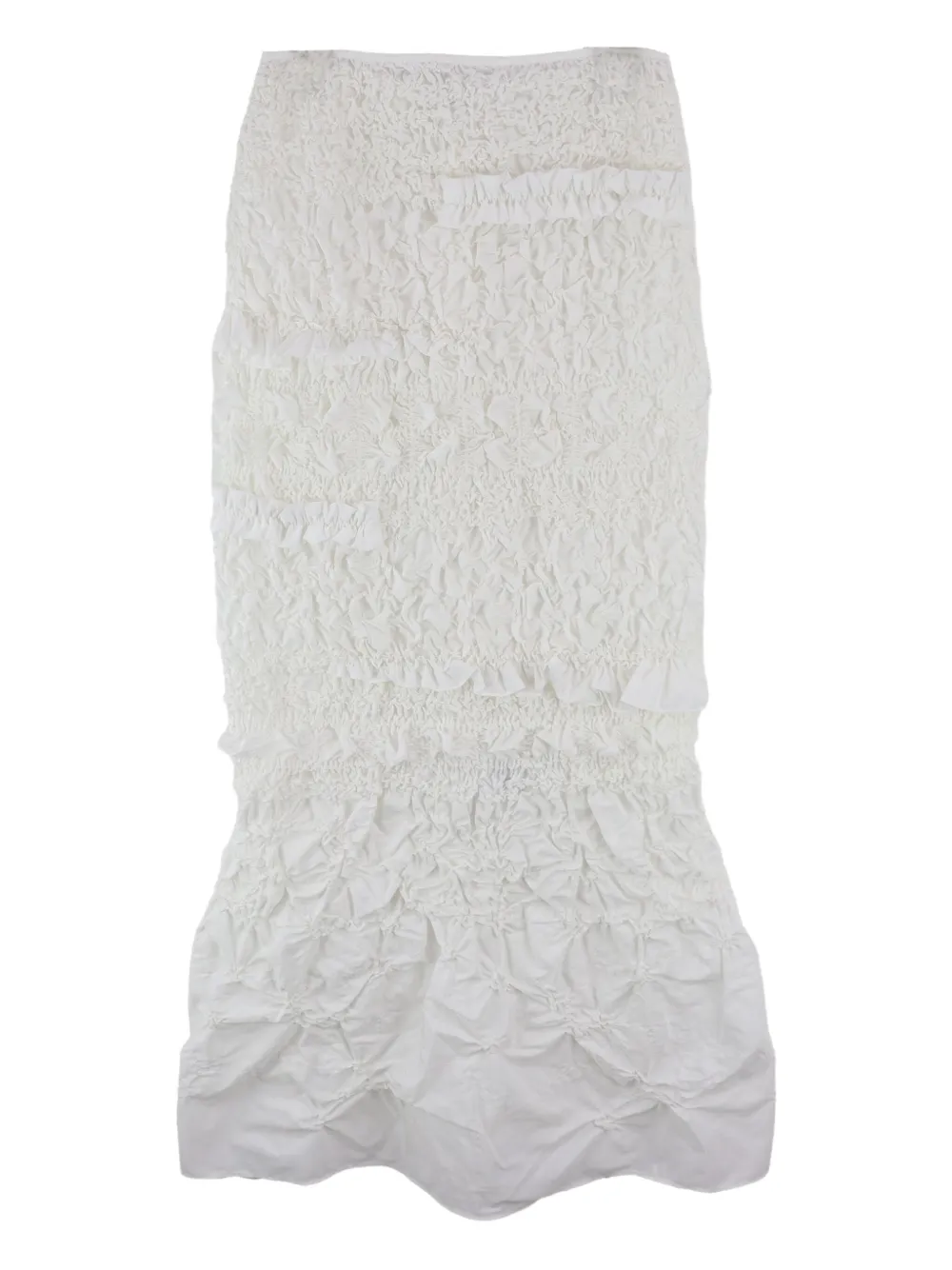 Cecilie Bahnsen falda midi fruncida | blanco | Image 1