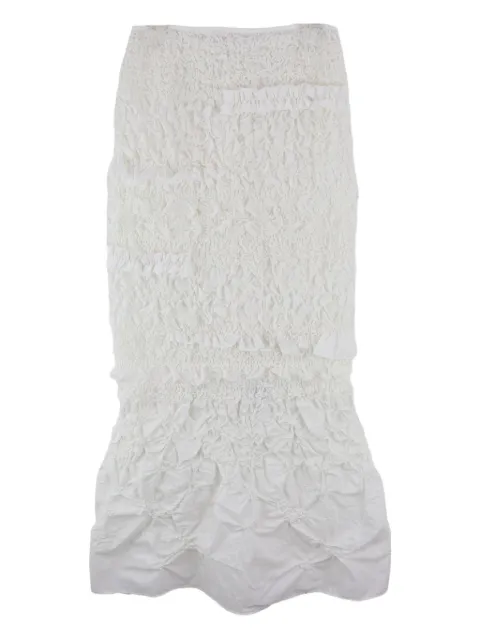 Cecilie Bahnsen falda midi fruncida