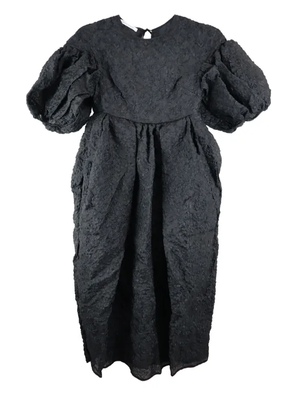 Cecilie Bahnsen パフスリーブ　ドレス Cecilie Bahnsen パフスリーブ ドレス | ブラック | FARFETCH JP