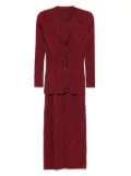 CHANEL Pre-Owned 1996 setup cardigan dress - Red