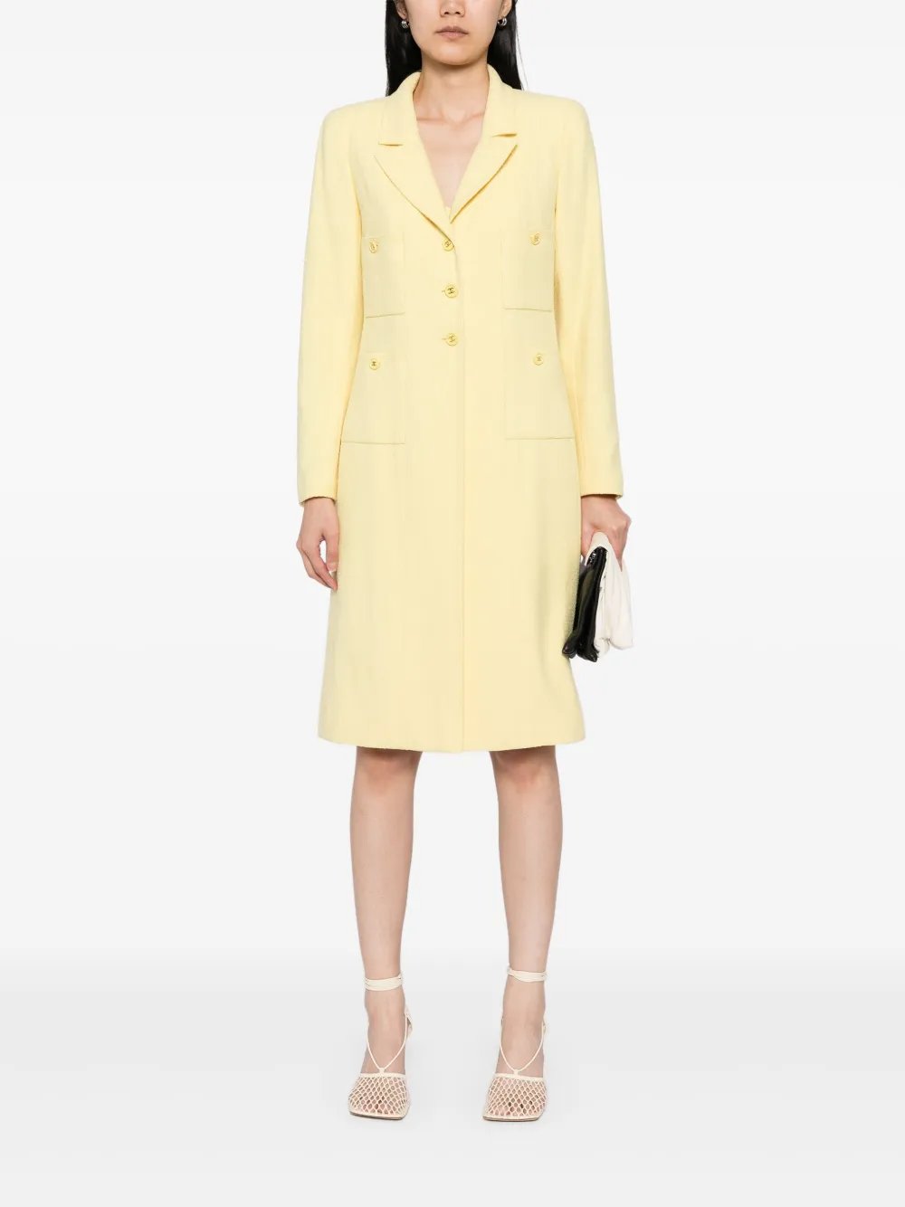 CHANEL Pre-Owned 1997 Setup jack en jurk - Geel