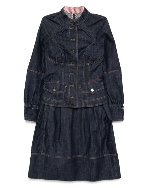 Louis Vuitton Pre-Owned traje de falda de mezclilla 2008