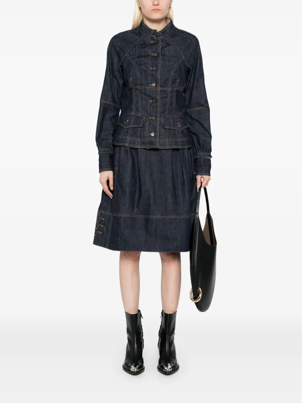 Louis Vuitton Pre-Owned 2008 denim mantelpak - Blauw