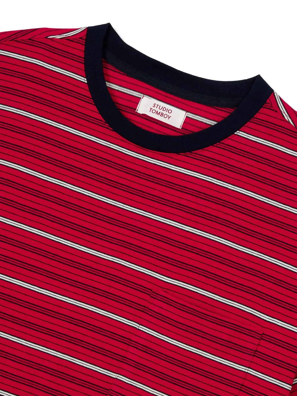 STUDIO TOMBOY Gestreept T-shirt met korte mouwen Rood