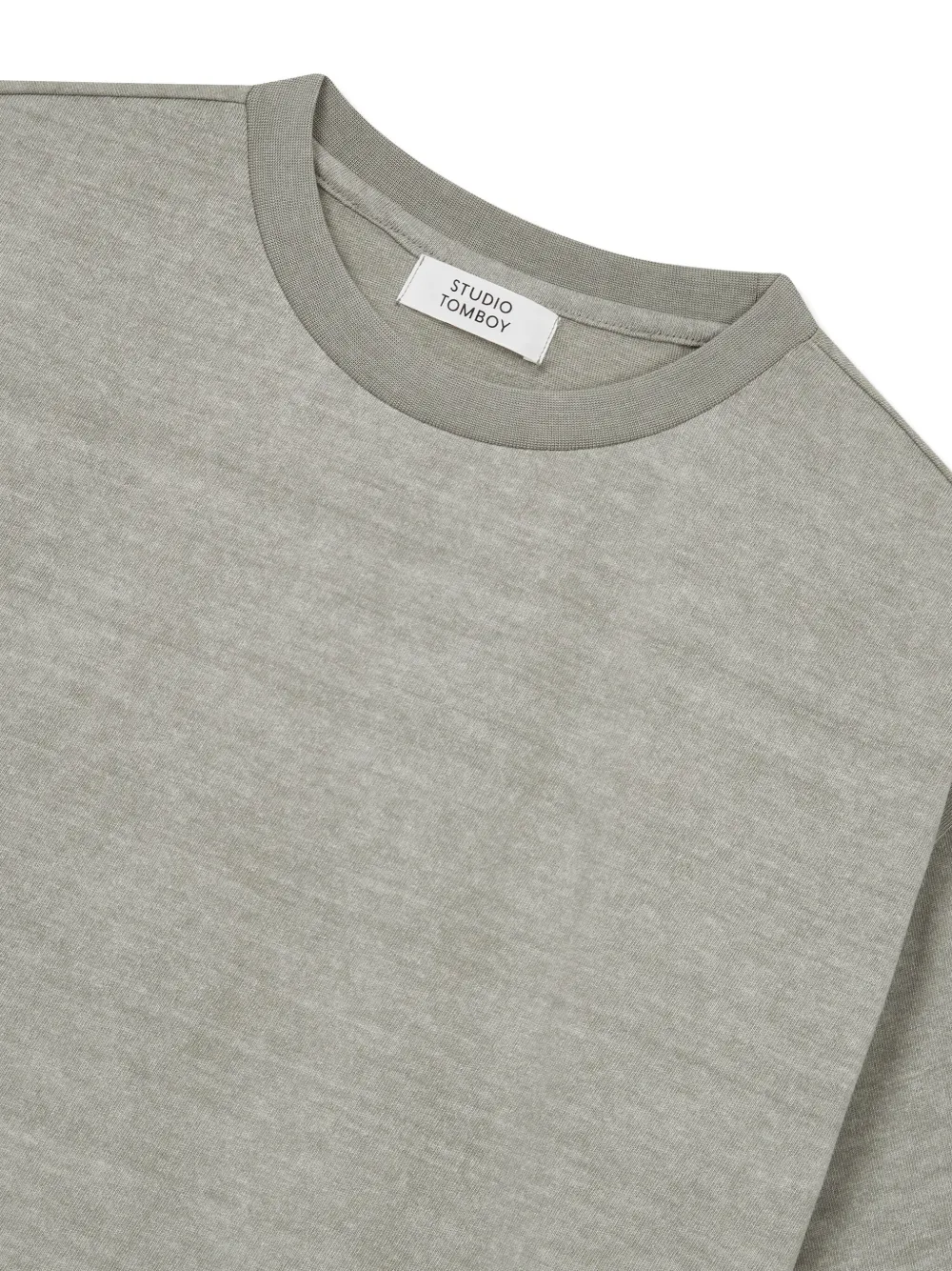 STUDIO TOMBOY T-shirt met ronde hals en textuur Grijs