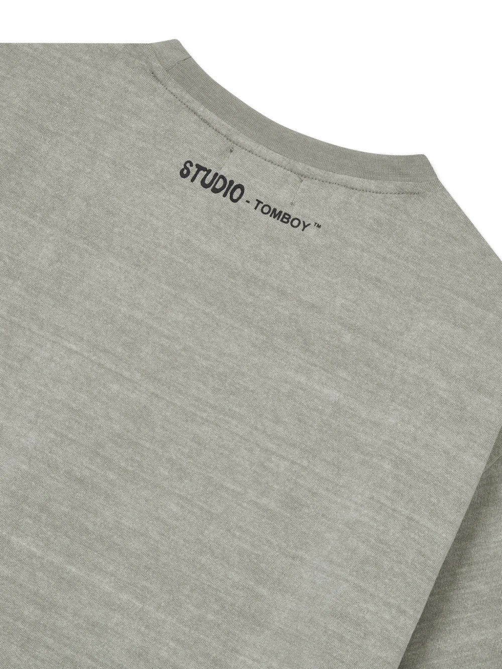 STUDIO TOMBOY T-shirt met ronde hals en textuur Grijs