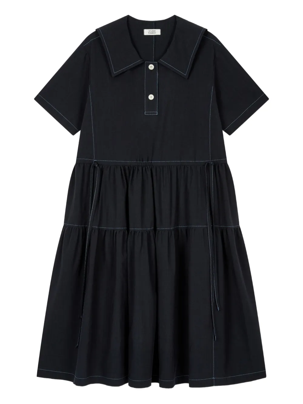 collared tiered dress