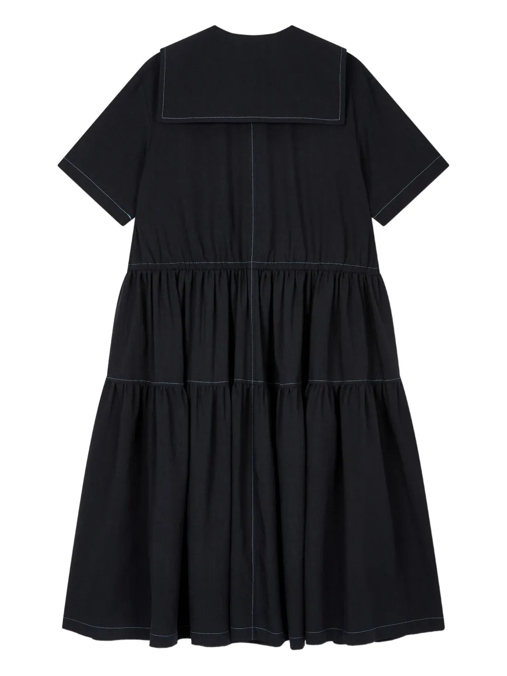 STUDIO TOMBOY Gelaagde jurk met kraag Zwart
