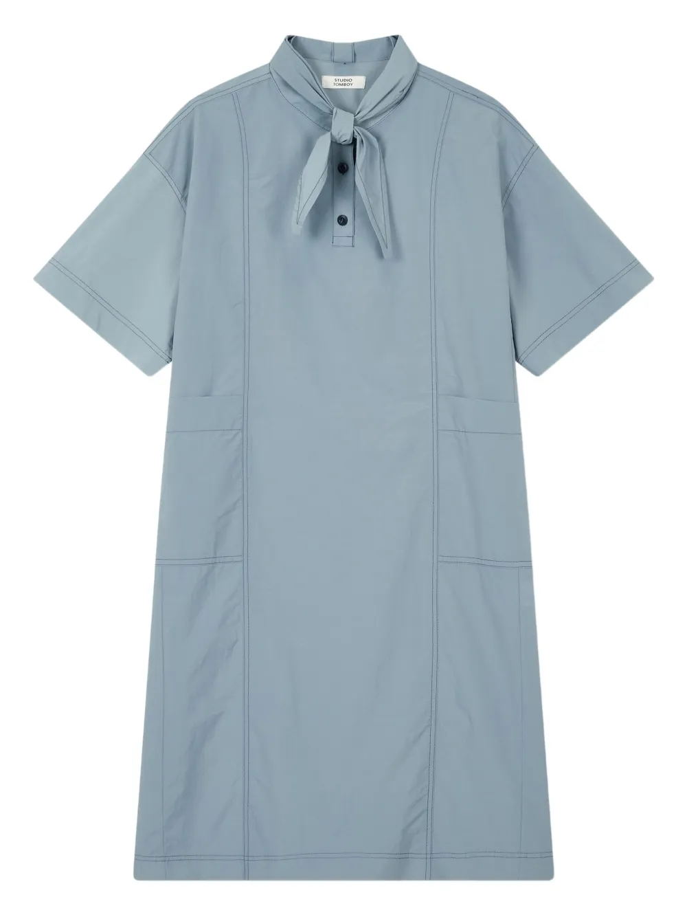 STUDIO TOMBOY collared shirt dress Blauw