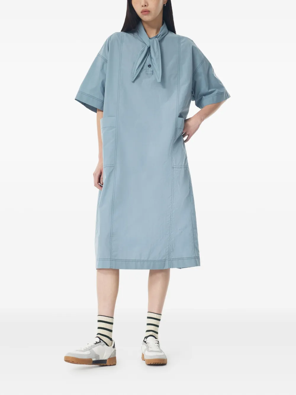 STUDIO TOMBOY collared shirt dress Blauw
