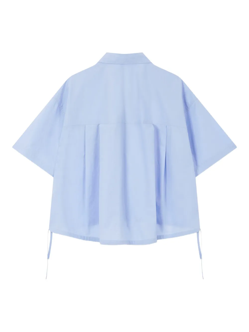 STUDIO TOMBOY Blouse met korte mouwen en trekkoord - Blauw