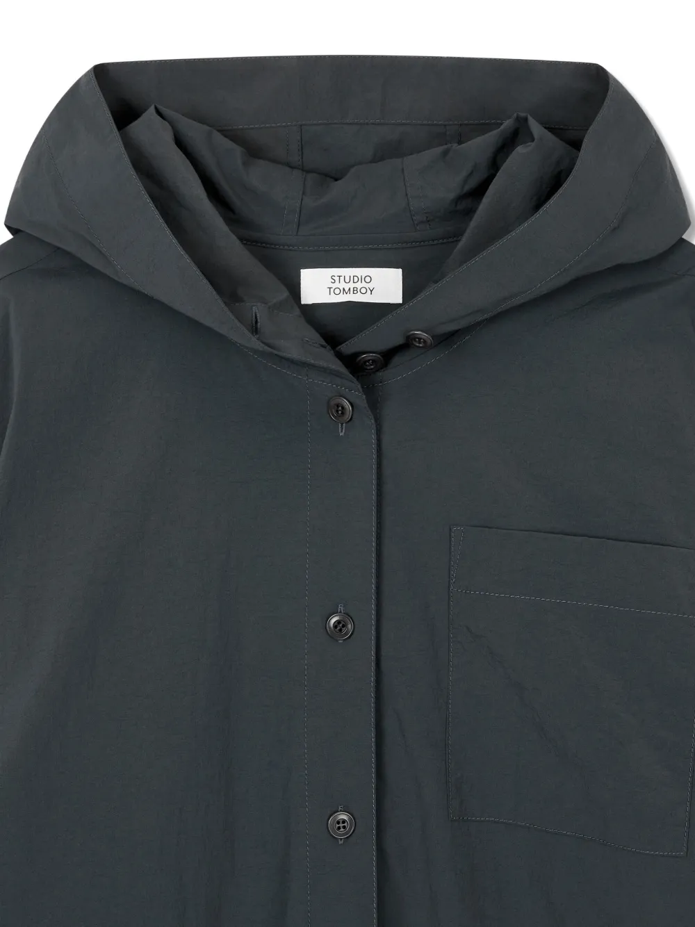 STUDIO TOMBOY hooded button-up coat Grijs