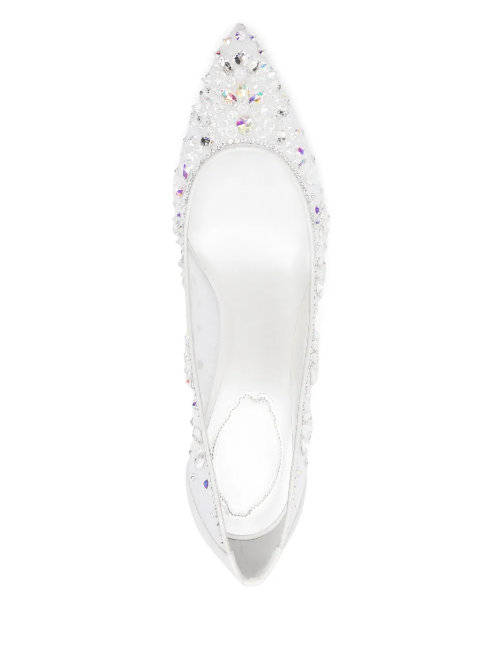 René Caovilla Cinderella 80mm pumps Wit