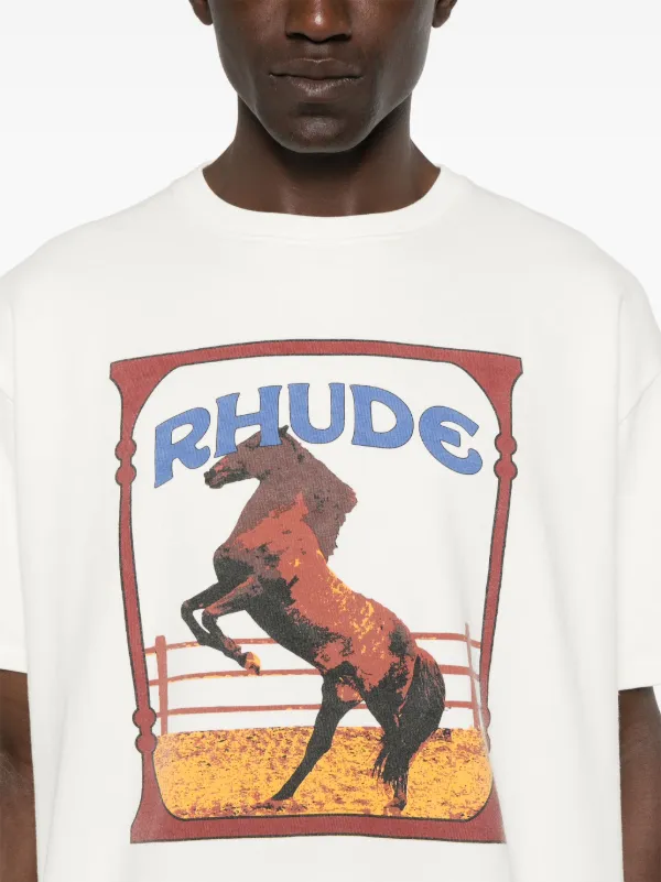 RHUDE Cadre T-shirt | Neutrals | FARFETCH