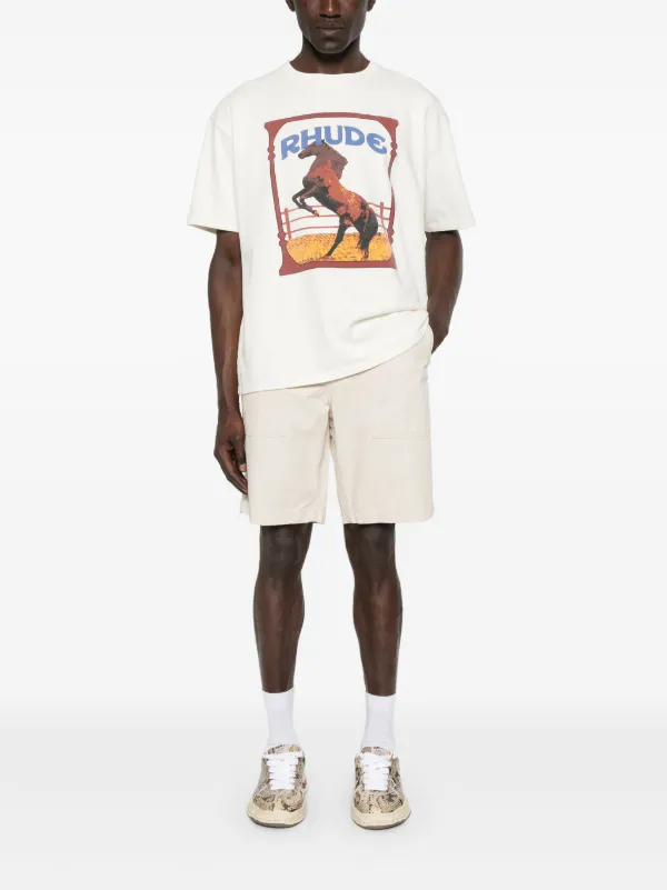 Rhude オフホワイト Cadre Tシャツ Off-White 'Rhude' Cadre T-shirt by Rhude on Sale