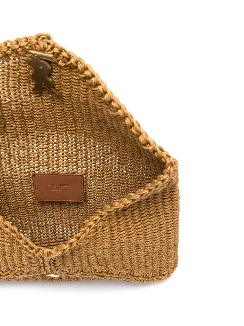 Saint Laurent Grote Cassandre clutch Beige