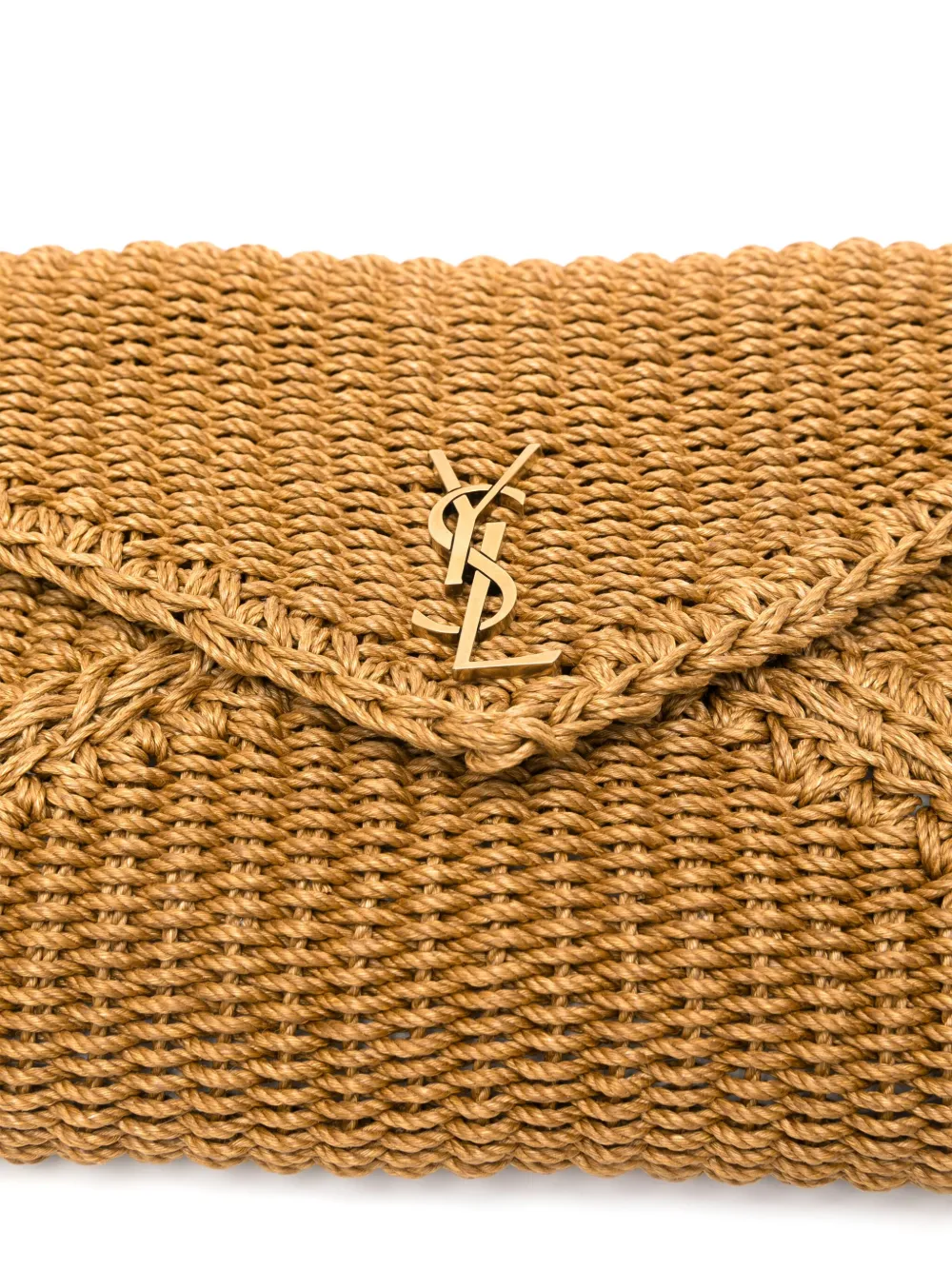 Saint Laurent Grote Cassandre clutch Beige