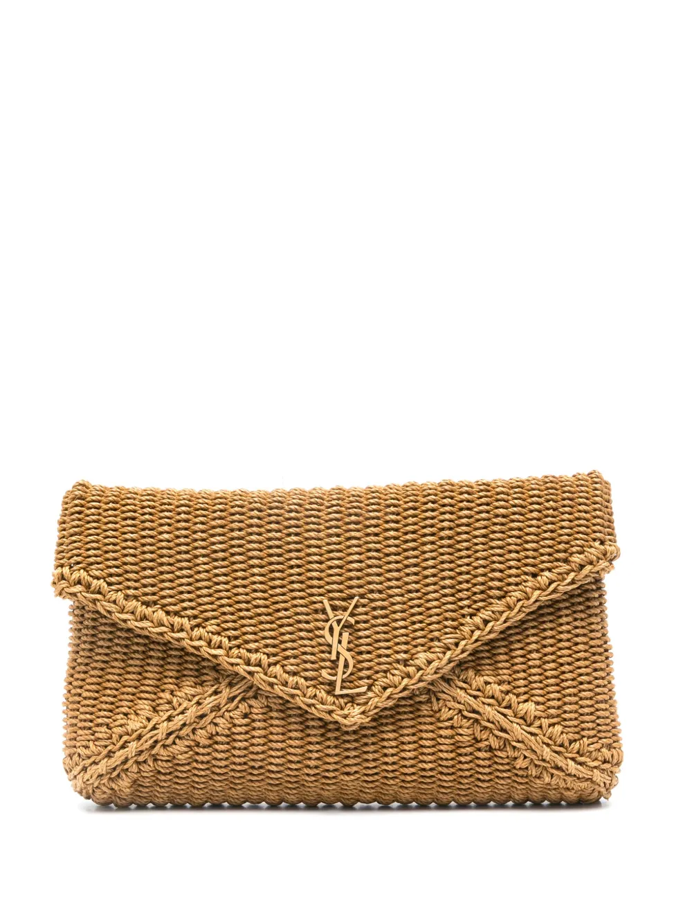 Saint Laurent Grote Cassandre clutch Beige