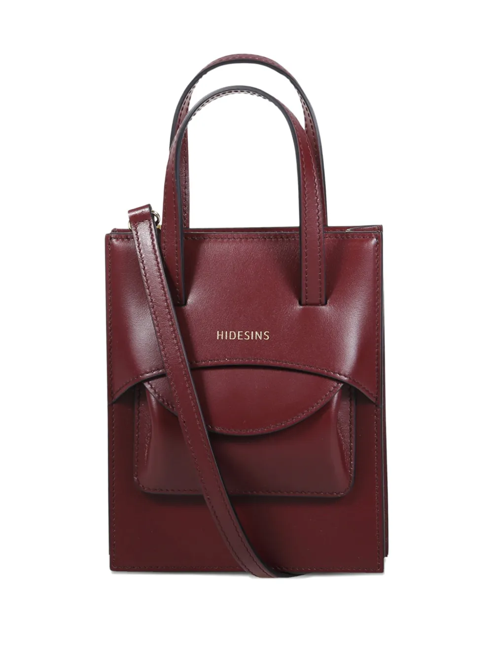 HIDESINS logo-stamp leather tote bag | Red | Image 1