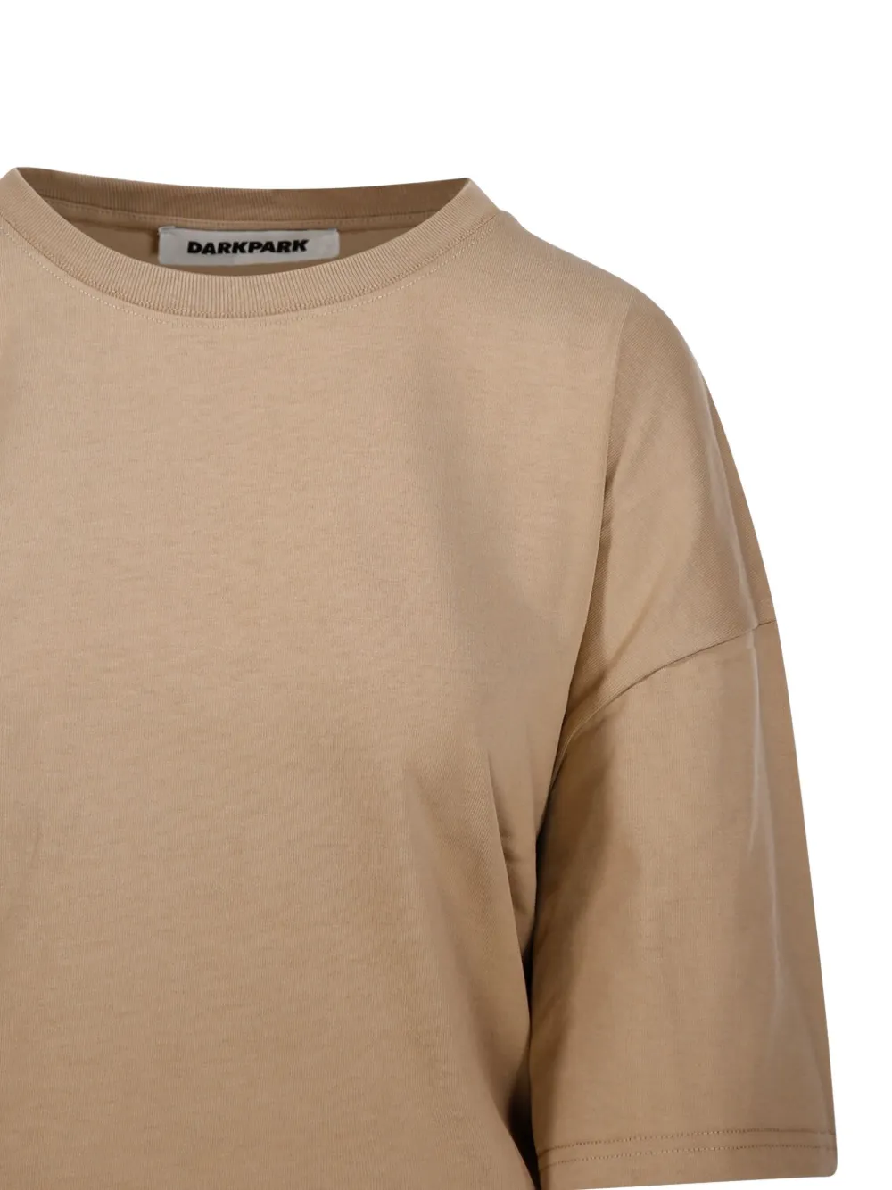 Shop Darkpark Gathered-detail T-shirt In Neutrals