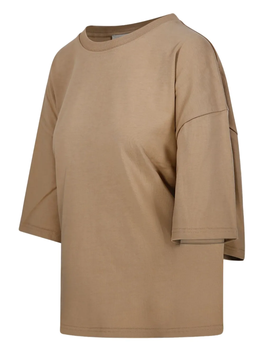 Shop Darkpark Gathered-detail T-shirt In Neutrals