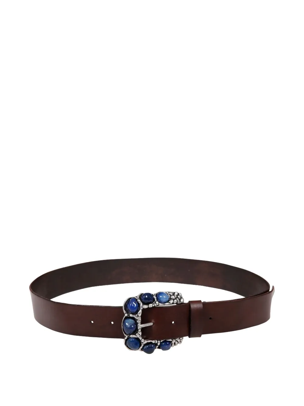 P.a.r.o.s.h Adjustable Gemstone Buckle Belt In Brown