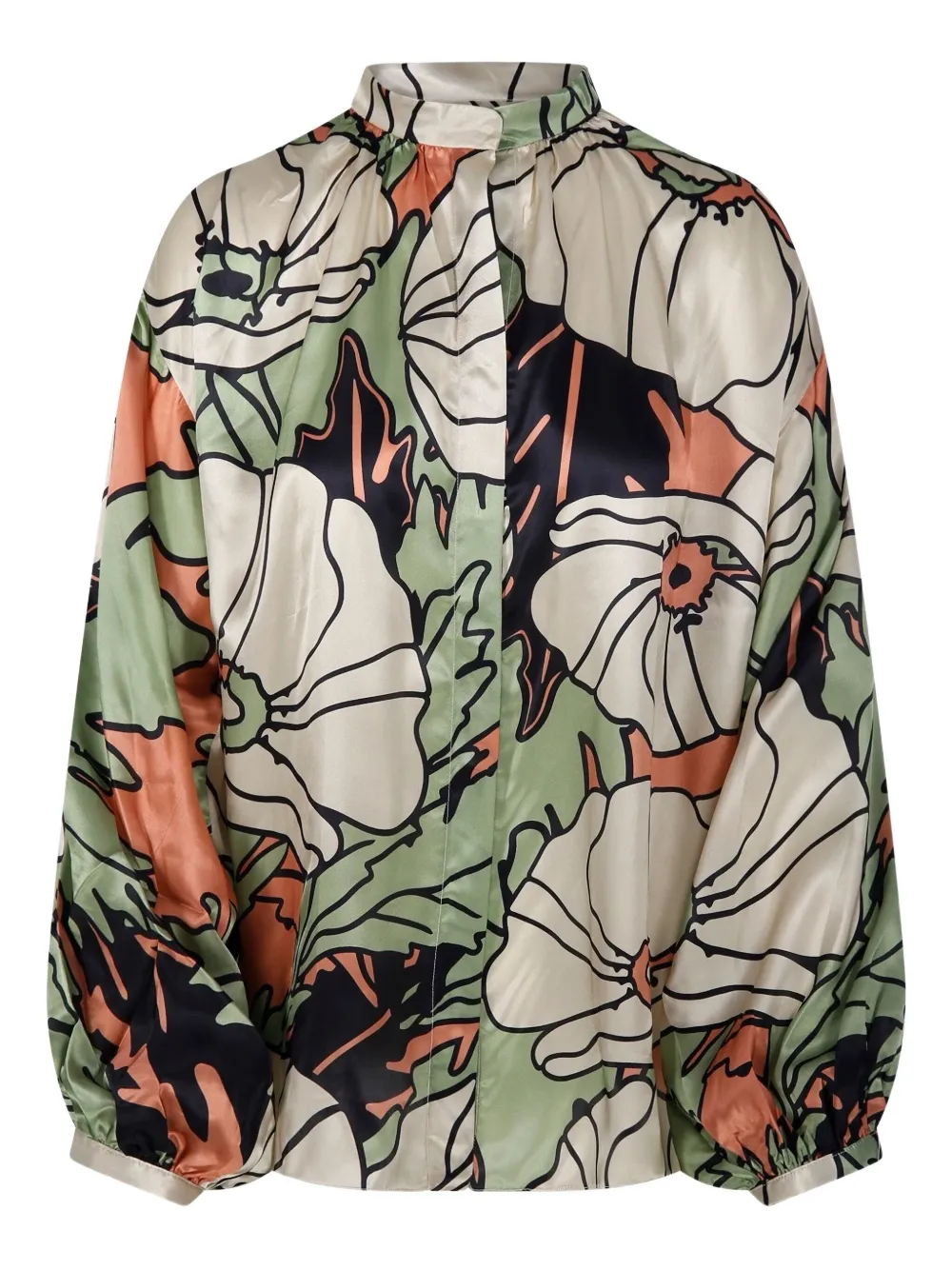 Juan de Dios  blouse à imprimé Gladiolos Garden | tons neutres | Image 1