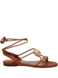 ZIMMERMANN Gleam strap-detail flat sandals - Brown