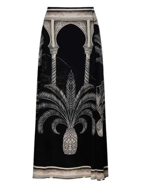 Johanna Ortiz graphic-print skirt