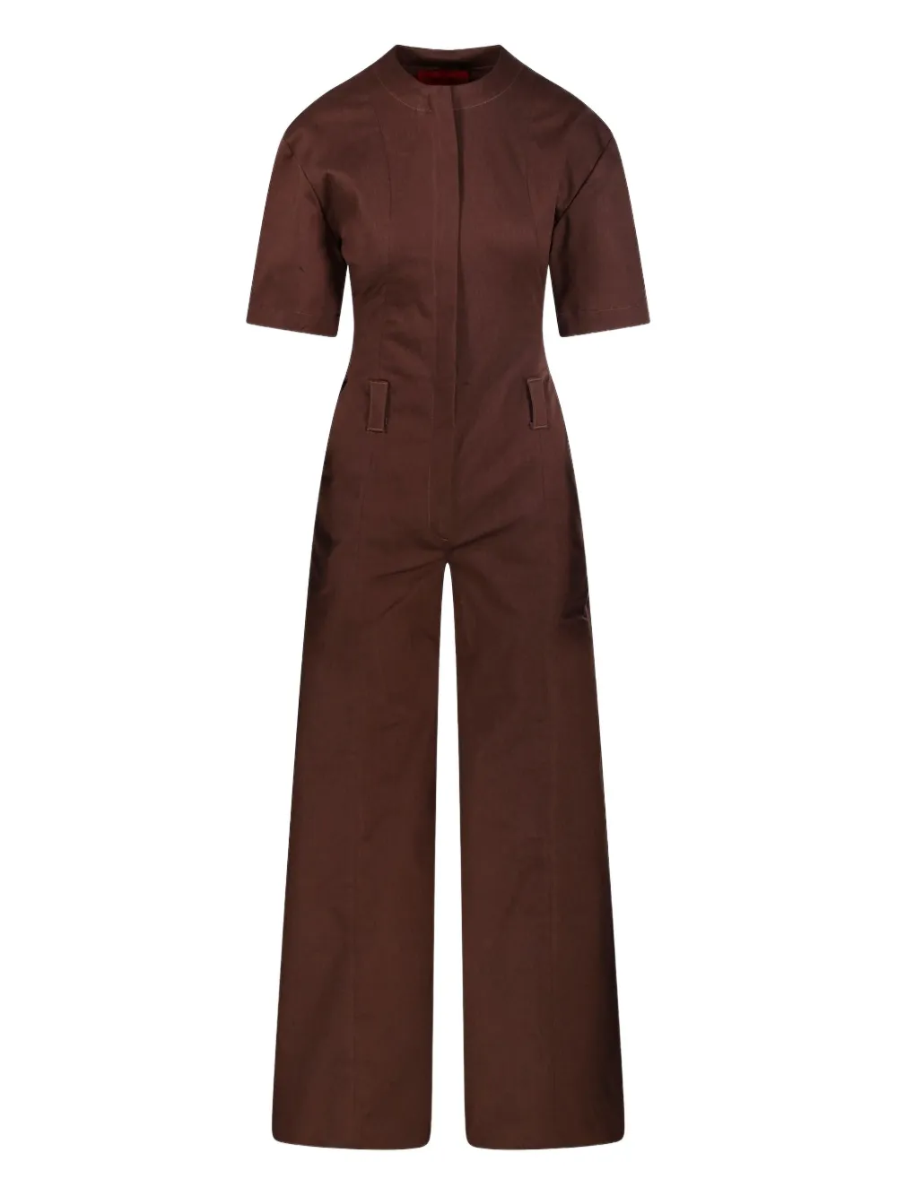 THELATEST Tuta intera in gabardine | marrone | Image 1