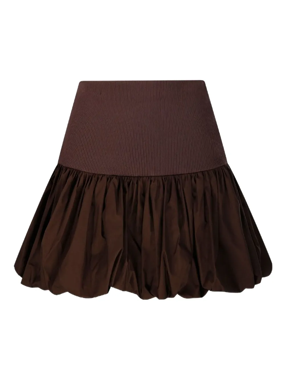 ANDREĀDAMO bubble-hem mini skirt | Brown | Image 1