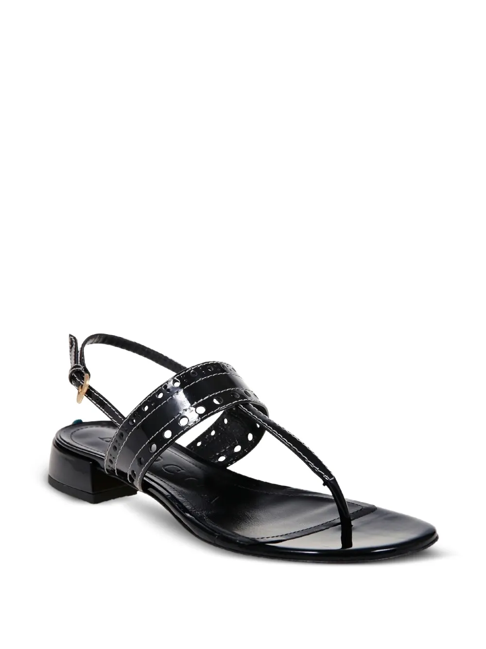 A.Bocca perforated-detail sandals - Zwart