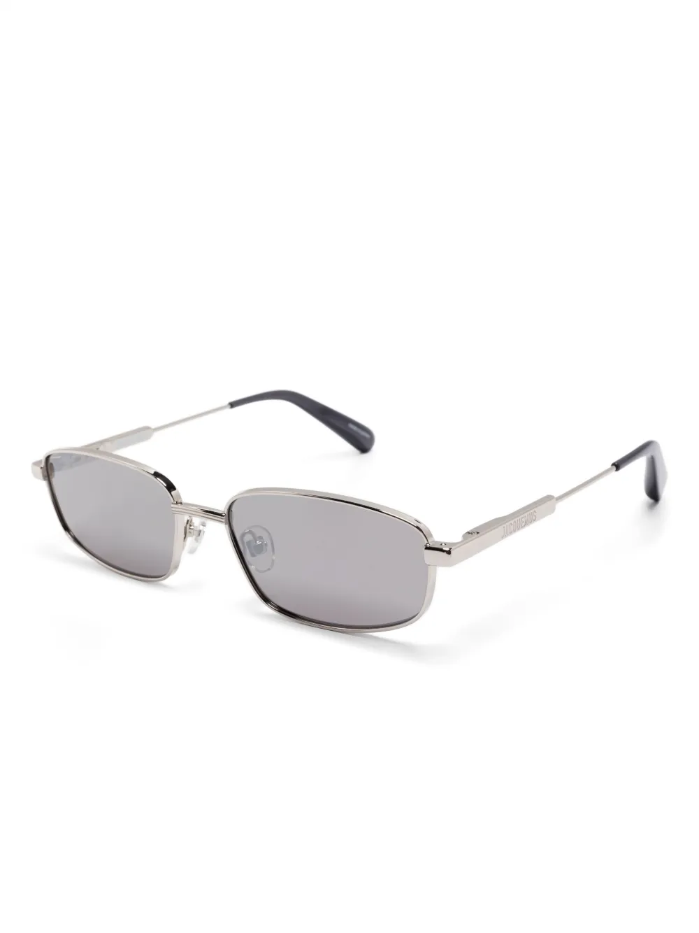 Jacquemus Zonnebril met vierkant montuur - Zilver