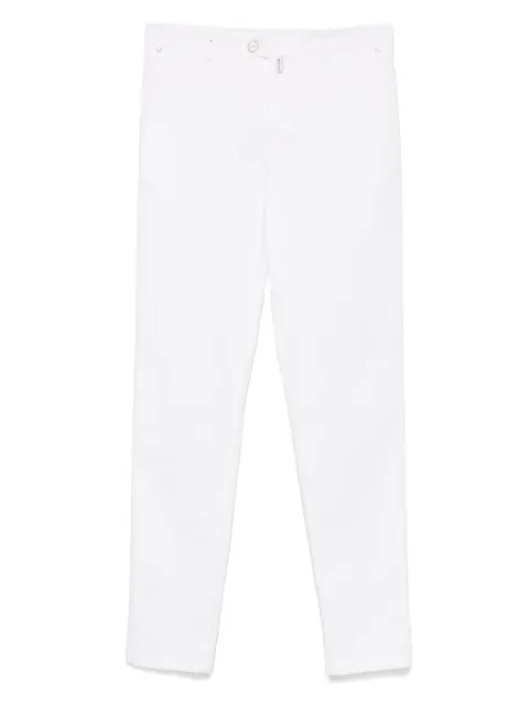 Kiton logo-patch chinos