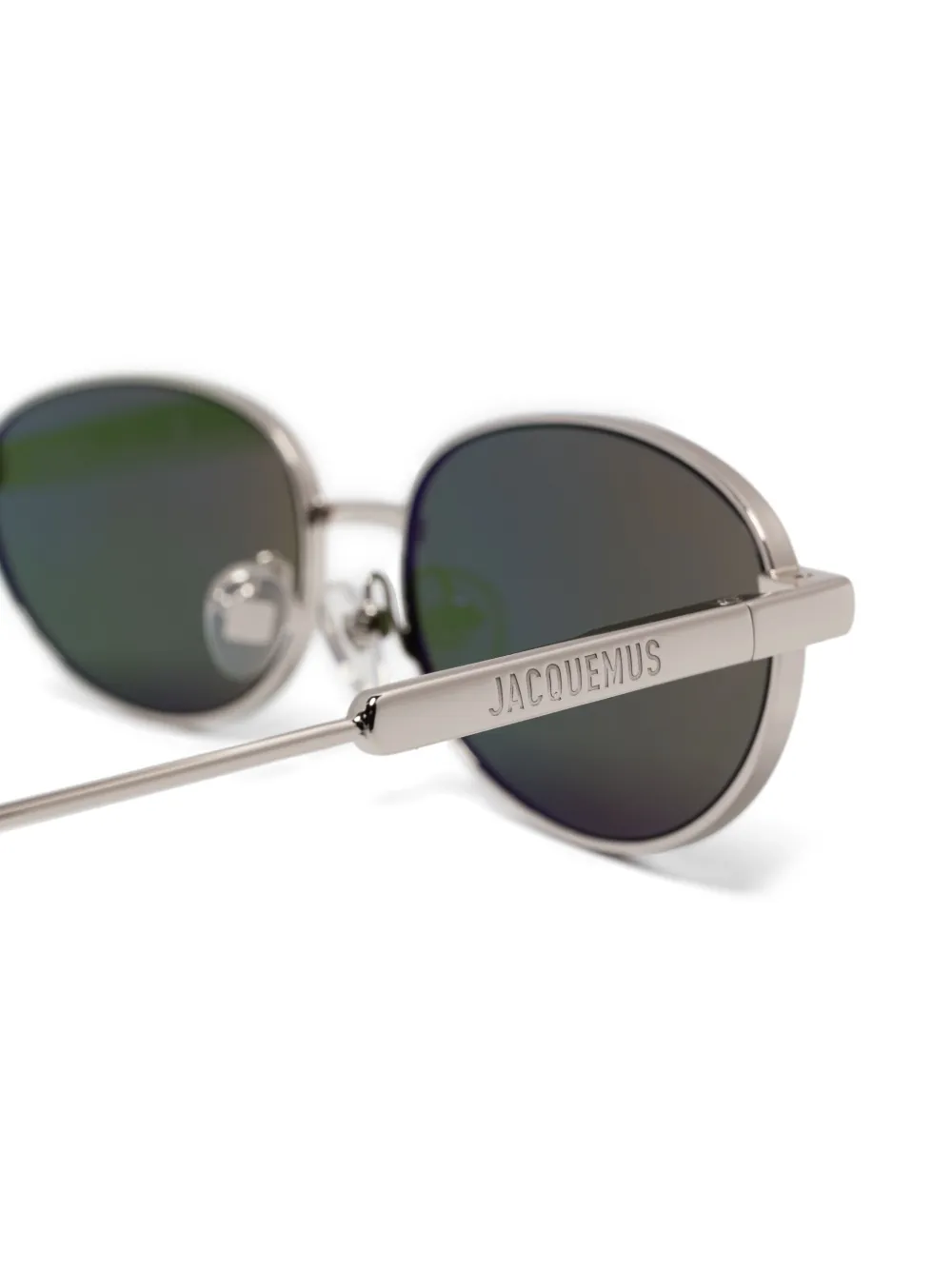 Jacquemus Zonnebril met ovalen montuur Zilver