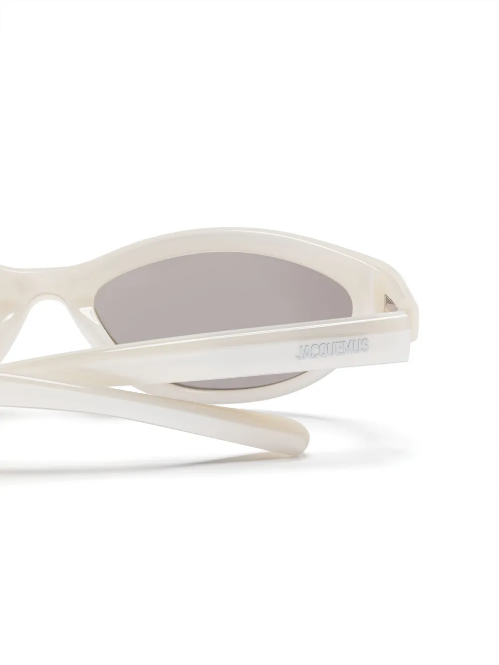 Jacquemus Zonnebril met cat-eye montuur Beige