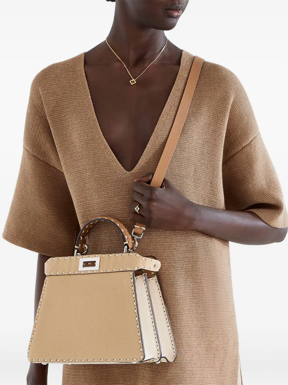 FENDI Kleine SeeU shopper - Beige